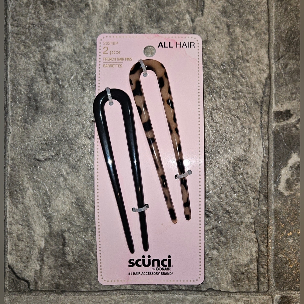 Scunci 2pc U Shaped French Hair Pins BNIB